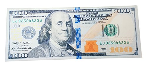 DYNASTY Rugs New One Hundred Dollar Rug 100 Bill Print Non-Slip Area Carpet