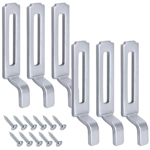 Nkiy Quen 6 Pcs A 148 Steel Sliding Screen Door Latch Strikes Screens Door Strike Plate with 1/4 Inch Hook Projection Adjustable Sliding Screen Doors Latch Replacement to Lock Repair