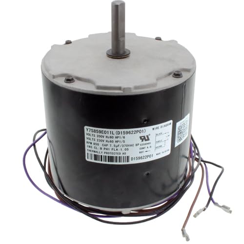 Y7S859E011L - OEM Upgraded 1/5 1/6 HP Condenser Fan Motor Replaces Zhongshan Broad-Ocean