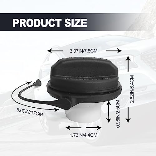 Replace 31010-3L600, 310103L600 Gas Cap suitable Compatible With Genesis Coupe, Santa Fe, Sonata, Tucson, Veloster, Hyundai Motor-Accent, Azera Elantra, Elantra GT, Entourage, Equus, Genesis.