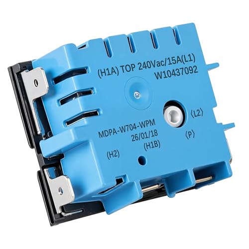 W10857622 Dual Infinite Switch for Whirlpool Maytag KitchenAid Electric Range Surface Burner Control Replacement Replaces W10437092 MDPA-W704-WPM AP5989899 PS11731368 Stove Burner Heat Control Switch