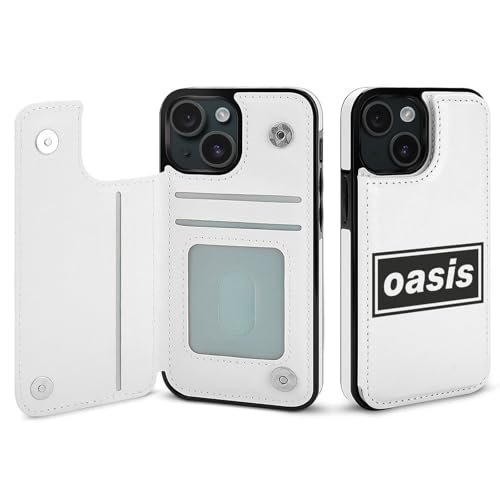 iPhone15用ケース 手帳型 オアシス OASIS バンド スマホケース 財布型 アイフォン15用ケース おしゃれ 軽量 背面 携帯カバー カード収納 スタンド機能 PUレザー 耐衝撃