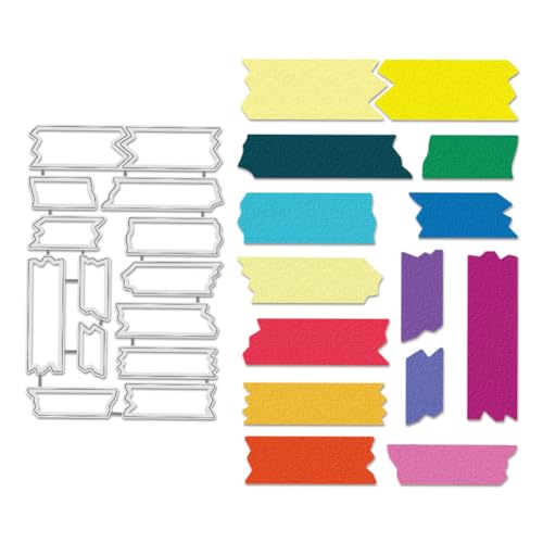 BENECREAT Troqueles de corte irregulares, 14 etiquetas de metal, plantillas decorativas para álbumes de recortes, álbumes de fotos, tarjetas de felicitación, 0,8 mm de grosor