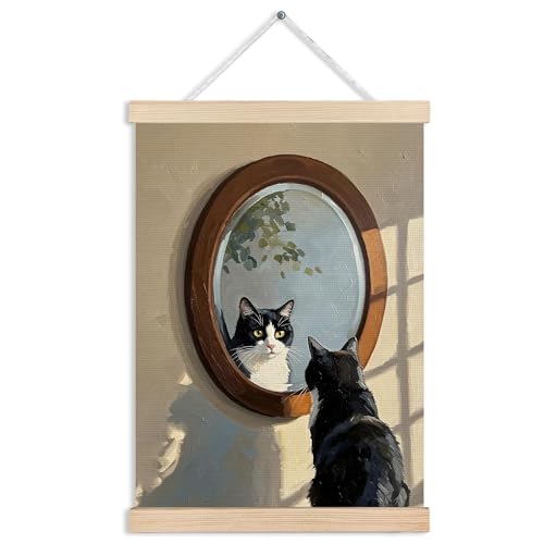 MVLJG Tuxedo Cat Wall Art