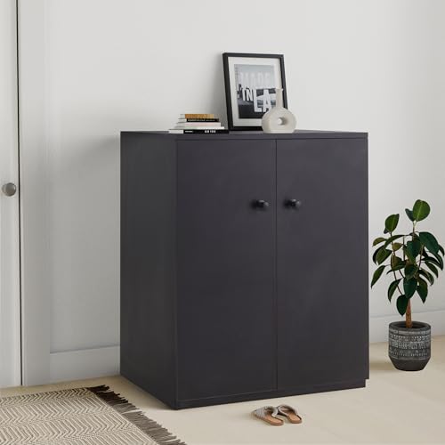 Image of Amazon Brand - Solimo Engineered Wood 2 Door Shoe Rack | Wenge | 43D x 60W x 81H cms