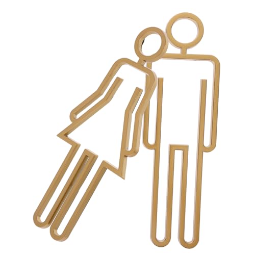 OUNONA Toilet Identification Sign Restroom Door Decor Washroom Sign Men's Women's Restroom Easy Install