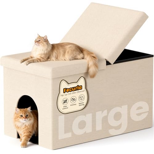 Fecuria 3-in-1 Cat Litter Box Enclosure with Odor Control
