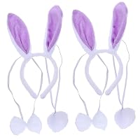 Bandeau Oreilles De Lapin En Peluche Gris - Accessoire Déguisement Pâques, Halloween, Cosplay | Pour Enfants Et Adultes, Taille Ajustable - 8