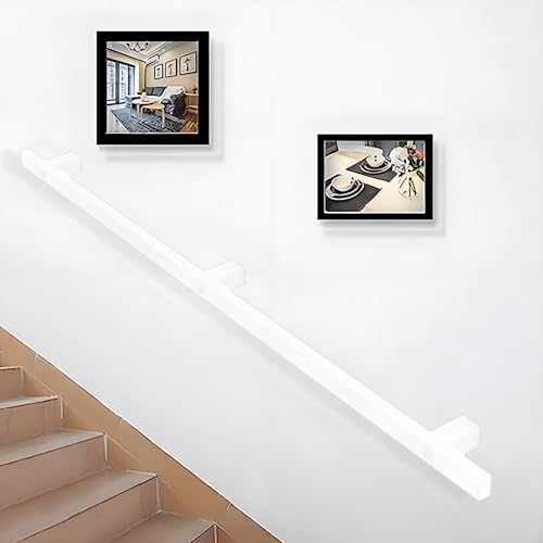 Rampe d'escalier blanche de 360cm avec kit de support complet - 2