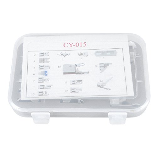Kit de 15 Piezas de Prensatelas para Máquina de Coser
