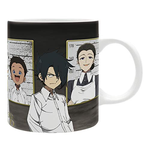 ABYstyle Caneca de cerâmica The Promised Neverland Grace Field House 325 ml. Apresentando Emma, Ray