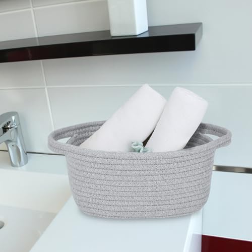 image for ABenkle Small Storage Basket, Mini Basket, Cute Tiny Cotton Rope Woven