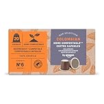 by Amazon Home Compostable Coffee Capsules Compatible with Nespresso, 100% Colombian Arabica, Light Roast, 20 Count- Rainforest Alliance Certified