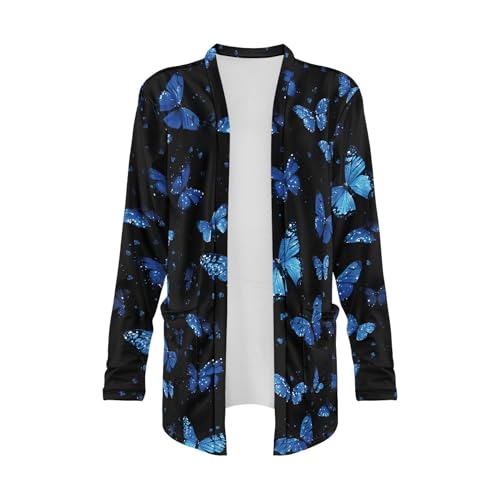 Image of Cardigan Sweaters for Women Long Sleeve Cardigan Soft Drape Open Front Fall Dusters V-Neck Jackets Dressy Loose Coat