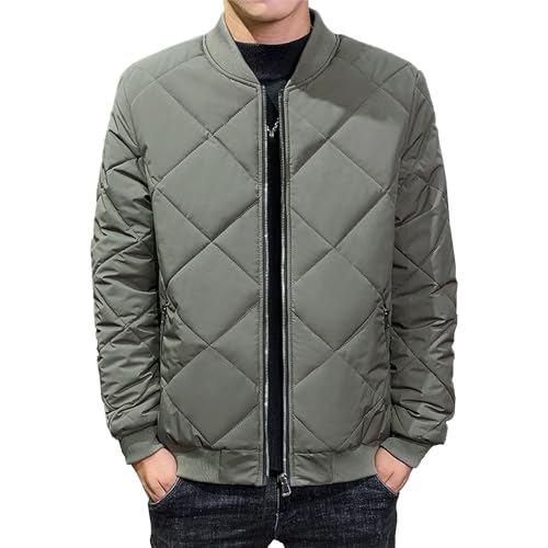 Chaqueta bomber acolchada abrigo cortavientos de invierno con cremallera completa