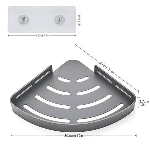 Rangement salle de bain sans perçage pour douche ordonnée - 3