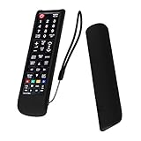 Samsung TV Remote Case SIKAI Shockproof Silicone Cover for Samsung BN59-01199F AA59-00666A AA59-00741A Remote Skin-Friendly Dust-Proof Washable Anti-Slip Anti-Lost with Remote Loop (Black)