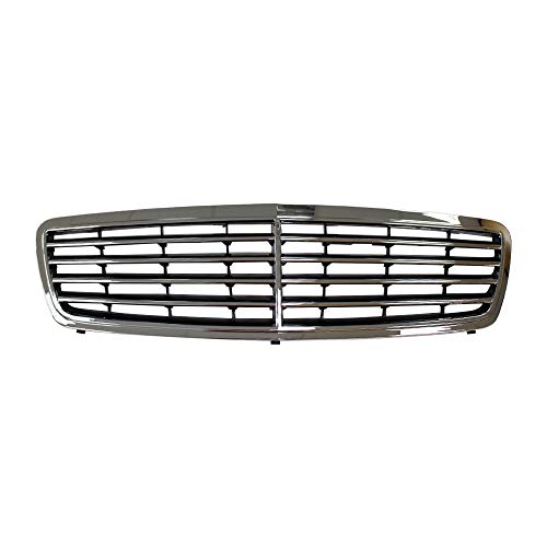 Perfit Liner New Front Chrome Black Grille Grill Replacement With 9 Molding Compatible With MERCEDES Benz W203 S203 C Class Sedan Wagon C230 C240 C320 C32 AMG Fits MB1200117 A20388001839040