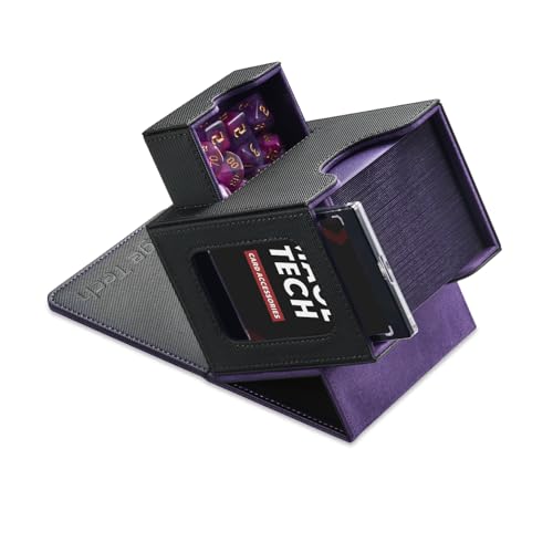 Mage Tech Card Deck Box for MTG Commander - Patented Design, Commander Display, Fits 100...