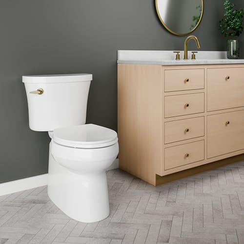 Image of Mayfair Universal Size Slow Close Toilet Seat, Durable Plastic, Fits Round & Elongated Toilets, White (Pack of 2)