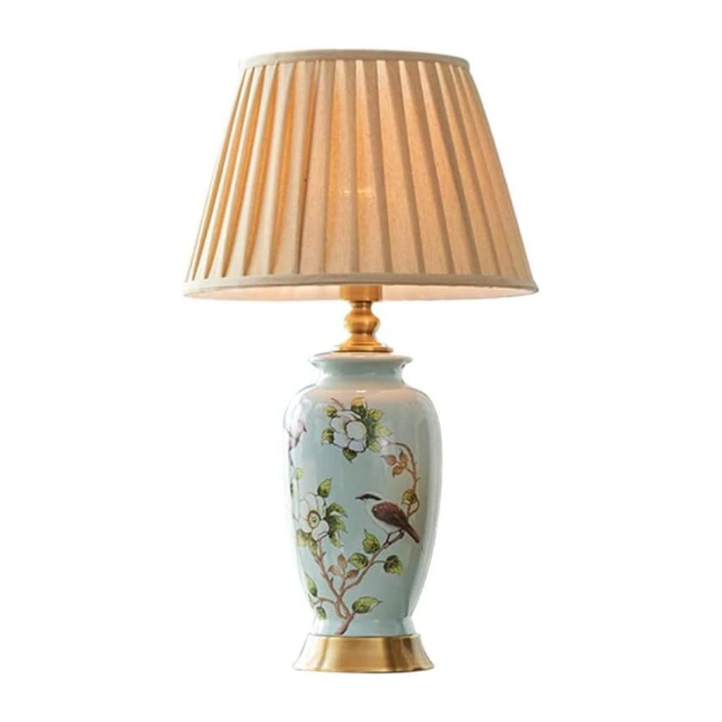 Lampe de table en céramique faite à la main et base en cuivre E27