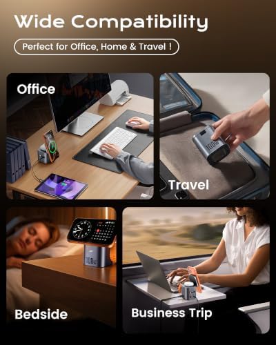 6-in-1 100W GaN Charging Station & 25W Qi2 Magnetic Stand for Apple/Samsung — view 8