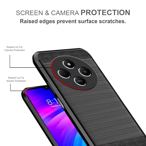Image of Amazon Brand - Solimo Back Cover Case for Mi Redmi 14C 5G | Compatible for Mi Redmi 14C 5G Back Cover Case | 360 Degree Protection | Soft and Flexible (TPU | Matte Black)
