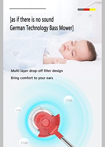 Accu-Grastrimmer Met Accu, Draagbare Grasmaaier, 21 V, Telescoopsteel, Elektrisch, Bosmaaier Voor Grasmaaien, Gazononderhoud, Opritten En Tuin (Rood) 650W,36V - Afbeelding 8