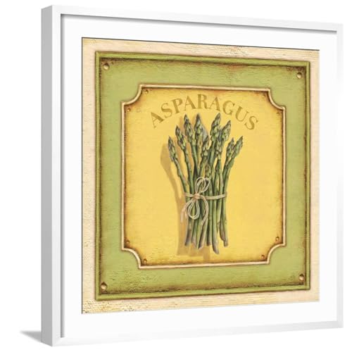 ART.COM Wall Art Print Asparagus on White Frame by Daphne