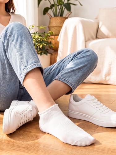 Image of Fourluoo 12 Pairs Women Ankle Socks