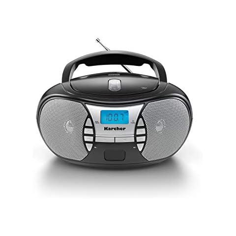 Reproductor de CD portátil Karcher RR 5025-B con radio FM, conexión a Red y batería Cover