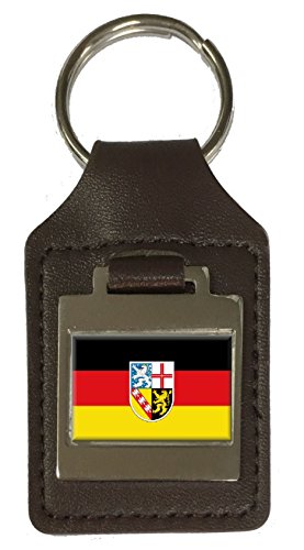 Porte-clés en cuir gravé de la Sarre un accessoire élégant fabriqué pour durer
