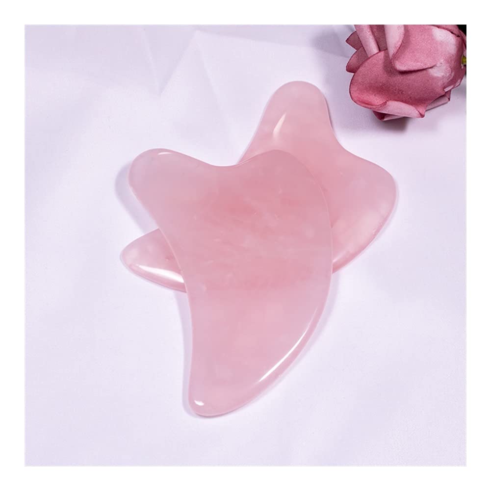 Prezent Gua Sha Skrobanie Narzędzie do masażu Uroda Tajne Azji Kwarc Naturalny Różowy Kwarc Polerowana Zdrowie Relaks Kryształ Talerz Skrobanie do Kolekcji kamieni szlachetnych i kryształów