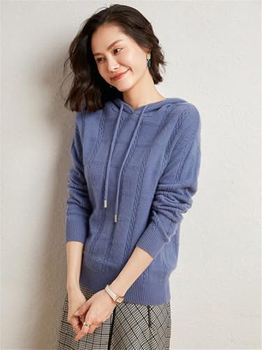 Women Wool Hoodie Sweater Fall Winter Long Sleeve Knit Pullover Cosy Soft Knitwear2