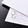 BEILIN Hold Loved Ones urn Ring 925 Sterling Silver Always with me Heart Cremation Urn Ring for Ashes for Women (6.5)