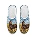 JUDENTIDOS Sunflower Horse Print Women Running Shoes Casual Slip on Loafers Lightweight Flats Sneakers Fashion Tennis Shoes