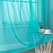 OVZME Turquoise Sheer Curtains 2 Panel Sets 84
