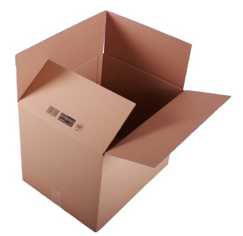 progressCARGO PC K20.08 - Caja de embalaje (cartón ondulado, 2 ondulaciones, 500 x 400 x 400 mm, 10 unidades), color marrón