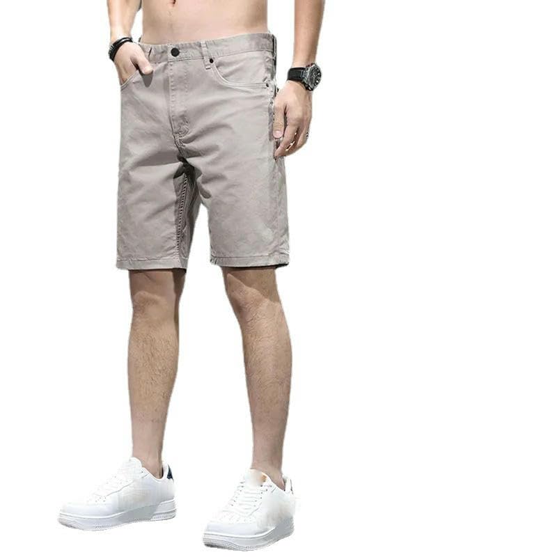 Short d'été décontracté USTZFTBCL mi-long en coton fin léger - 5