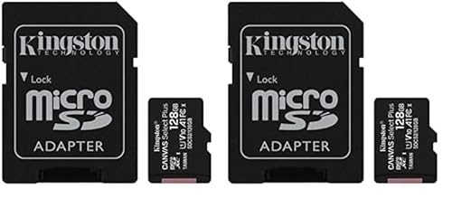 Kingston Canvas Select Plus microSD Card SDCS2/128 GB Class 10 (SD Adapter Included) (Pack of 2)