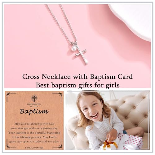 Cross Necklace for Girls, Easter First Communion Baptism Confirmation Gifts for Teenage Girls Graduation Back to School Birthday Christmas Valentines Day Gifts for Daughter Granddaughter Niece2
