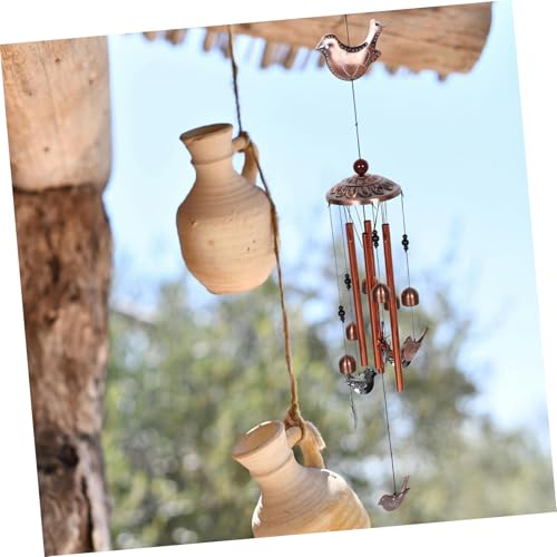 Suspension décorative terrasse et carillon oiseaux métal - 7