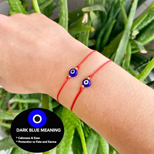 Zeytin 2pc Evil Eye Bracelets, Red String Bracelet, Red Bracelets for Women, Protection Bracelet, Evil Eye Jewelry, Pulsera Roja De Protection Mujer, Ojo Turco Pulsera3