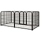 Kathson Welpenauslauf Welpenlaufstall，6 Panels Indoor Doggy Fence Exercise Pen Portable Puppy Kennel Heavy Duty Metal Enclosure Outdoor Corral Crate Cage für kleine mittlere Hunde Kaninchen Katzen
