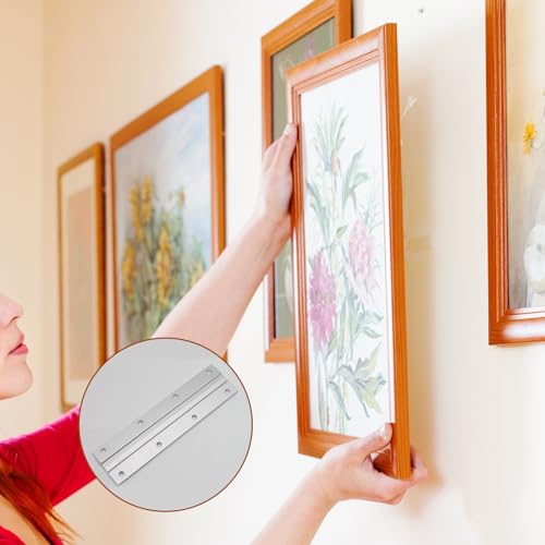Image of Murtenze 6 Inch French Cleat Picture Hanger Z Hanger, Aluminum Interlocking Wall Mounting Bracket Hardware Kit Z Clips for Hanging Wall Painting, Picture, Whiteboard, Headboard, Artwork (2 Pairs)