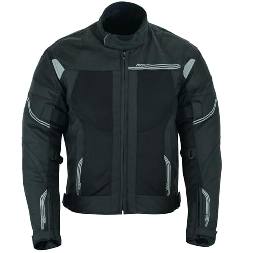 Leichte Mesh Motorradjacke für Herren & Damen-Sommer Textiljacke mit Protektoren Atmungsaktive jacke mit Belüftung und Herausnehmbarem (DE/NL/SE/PL, Alphanumerisch, L, Regular, Regular, Black)