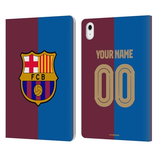 Étui iPad Air 11 personnalisé FC Barcelona portefeuille cuir protection tablette Apple