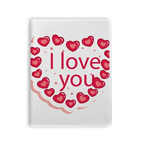 Journal intime cœur rose souple I Love You pour écrire vos secrets au quotidien