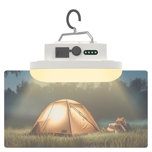 10000mAh Rechargeable Hanging Tent Light with Magnet, Portable 30W 4000LM LED 3 Color Lighting Modes Camping Lantern, IPX5 Waterproof LED Flashlight for Emergency & Gift