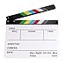 PMLAND Professional Studio Camera Photography Video Acrylic Clapboard Dry Erase Director Film Movie Clapper Board Slate with Color Sticks 10 x 12 Inch (White)